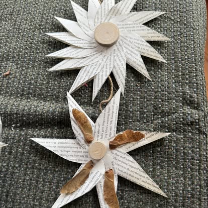 Paper Art Display - Intricate paper folding and cutting projects