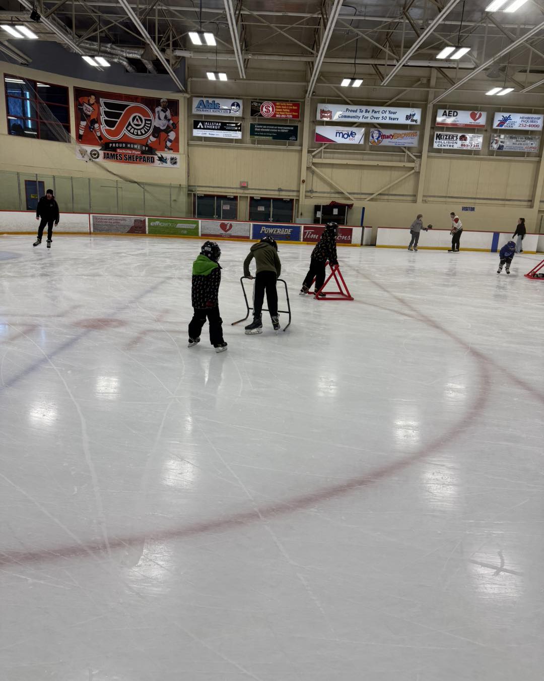 Skating Group - Children supporting each other during skating activities