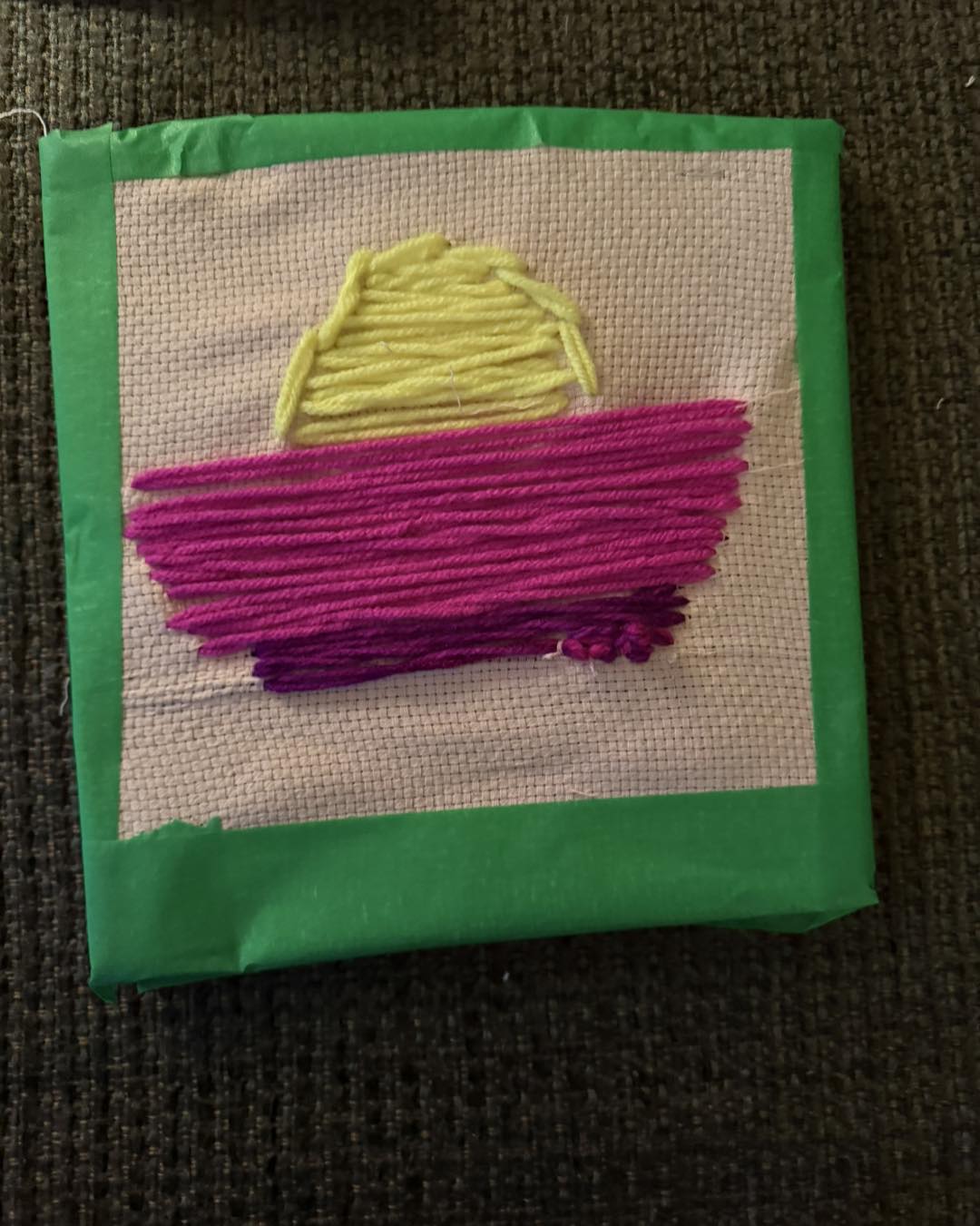 Yarn Art - Children's textile creations on display